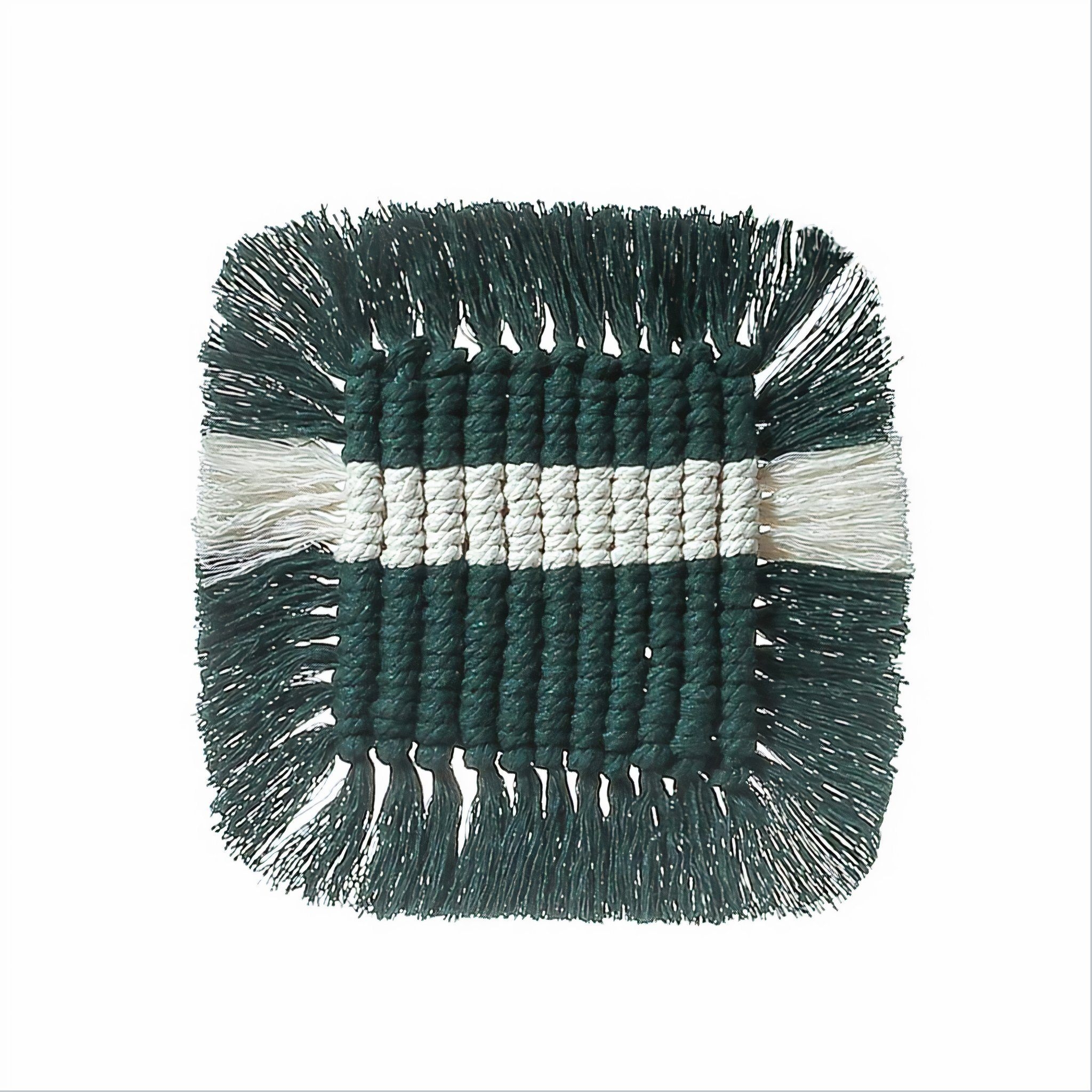 Handmade Macramé Coasters – Style D – Bohemian Style – Beige / Cream / Multi – Cotton – The Trouvailles