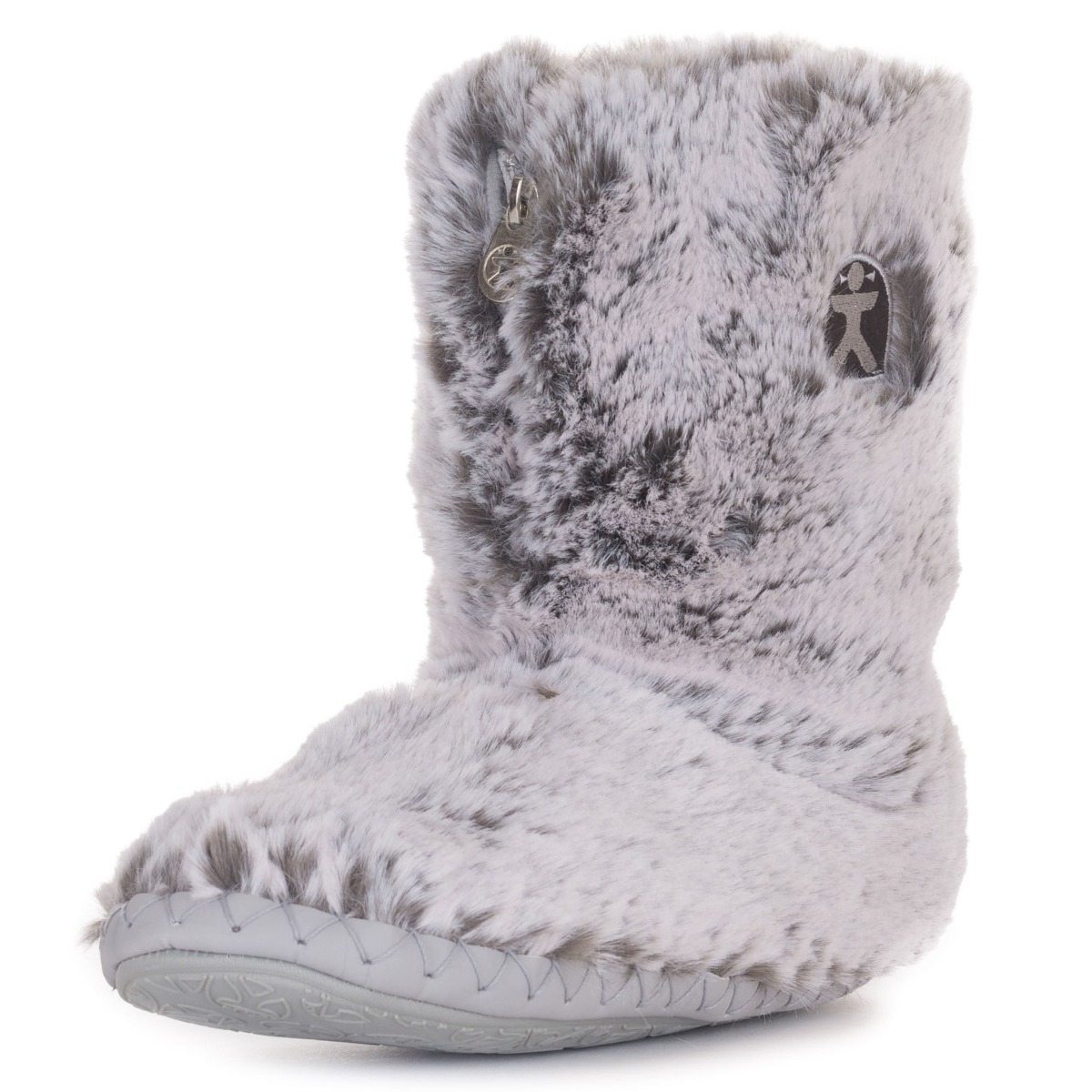 Cole Luxury Faux Fur Slipper Boots – Medium – Gray Wolf – Women’s – Bedroom Athletics