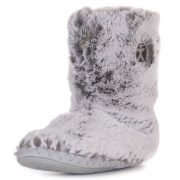 Cole Luxury Faux Fur Slipper Boots – Medium – Gray Wolf – Women’s – Bedroom Athletics