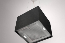 40cm Island LED Lamp Cooker Hood – Airforce Concrete – Black