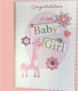 Congratulations Baby GIRL Card