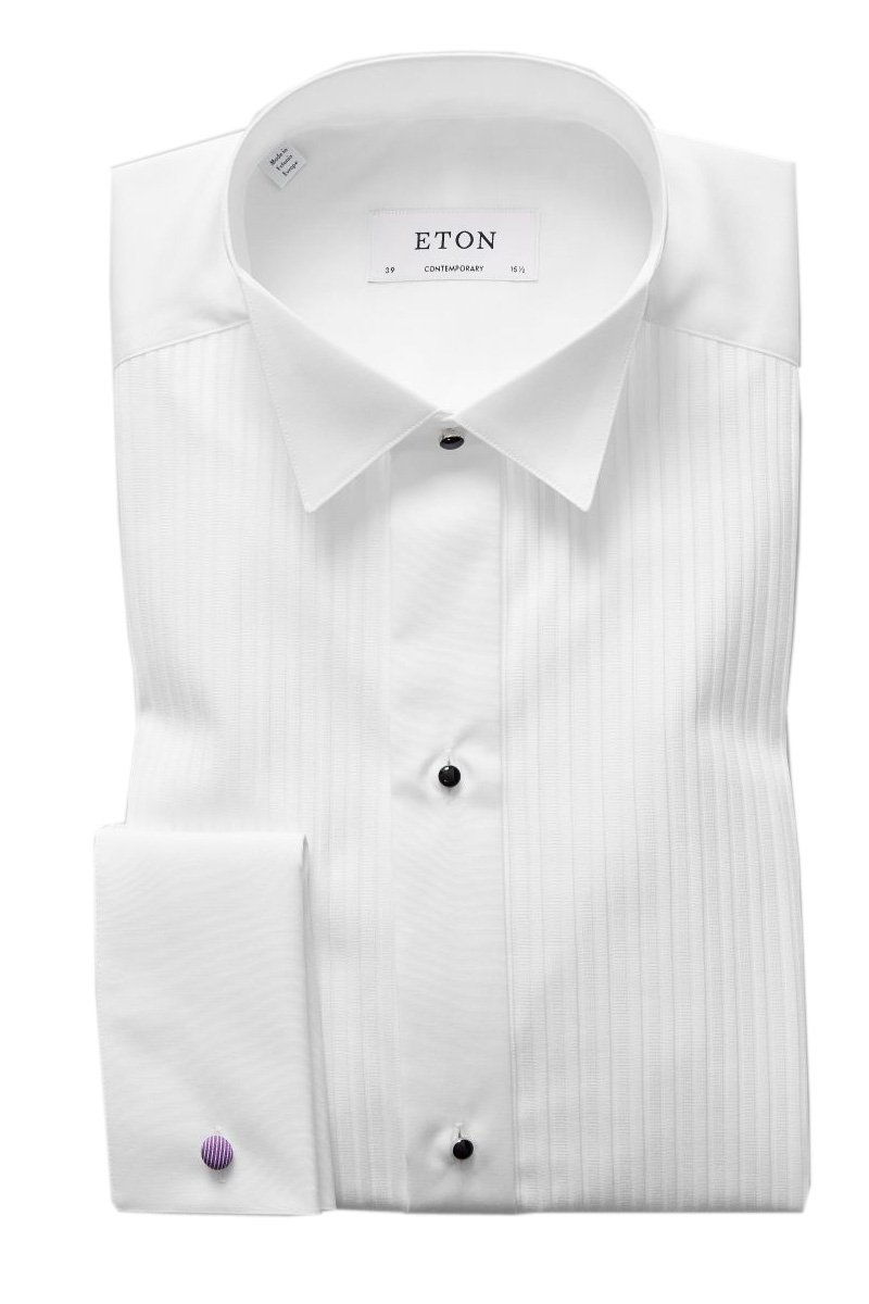 ETON Mens Contemporary Fit Plissé Wing Collar Dress Shirt – 47 – Robert Old & Co