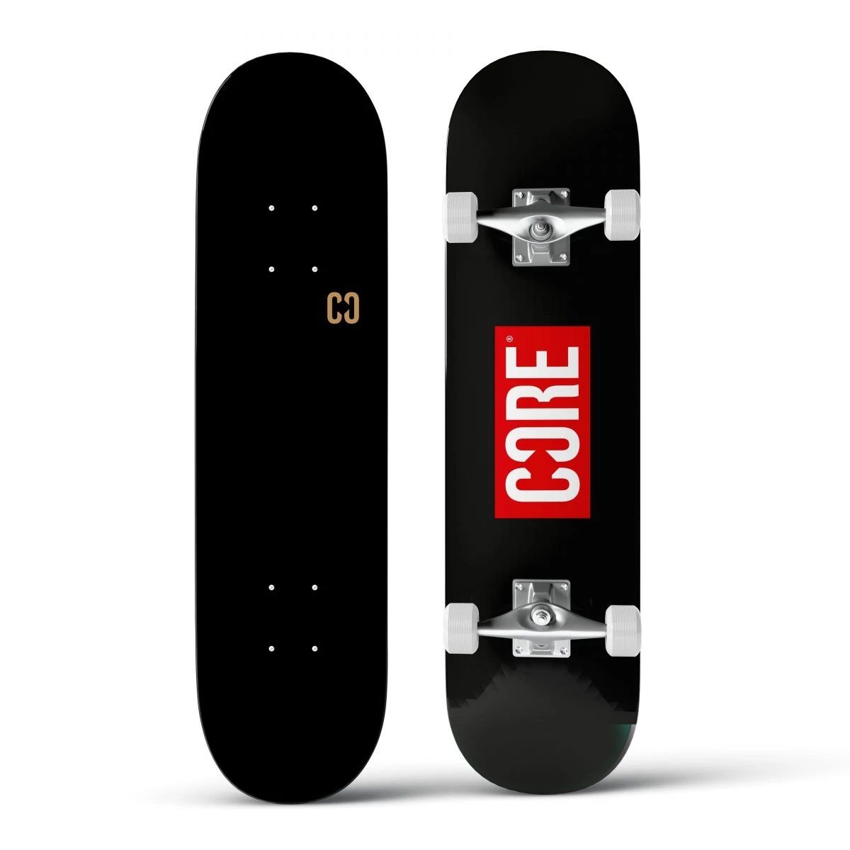 Core Split Complete Skateboard Stamp Black 7.75 – Ripped Knees