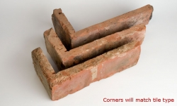 Shire Blend Brick Slips – Corner Tiles – Individual – Reclaimed Brick Tiles