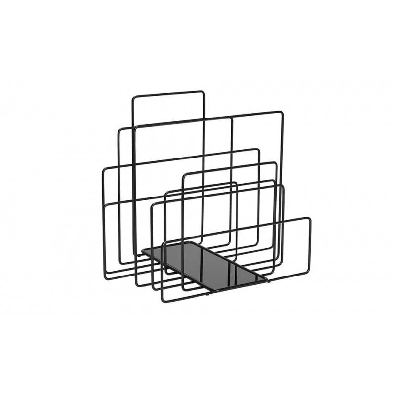 Covo Random Magazine Rack – Black Steel