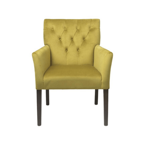 Chair Sander Dining Chair Velvet in Yellow – Yellow