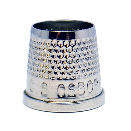 C.S. Osborne –  Open End Tailors Thimbles – Nickel Plated Brass – 510-12 – Silver Colour – Textile Tools & Accessories