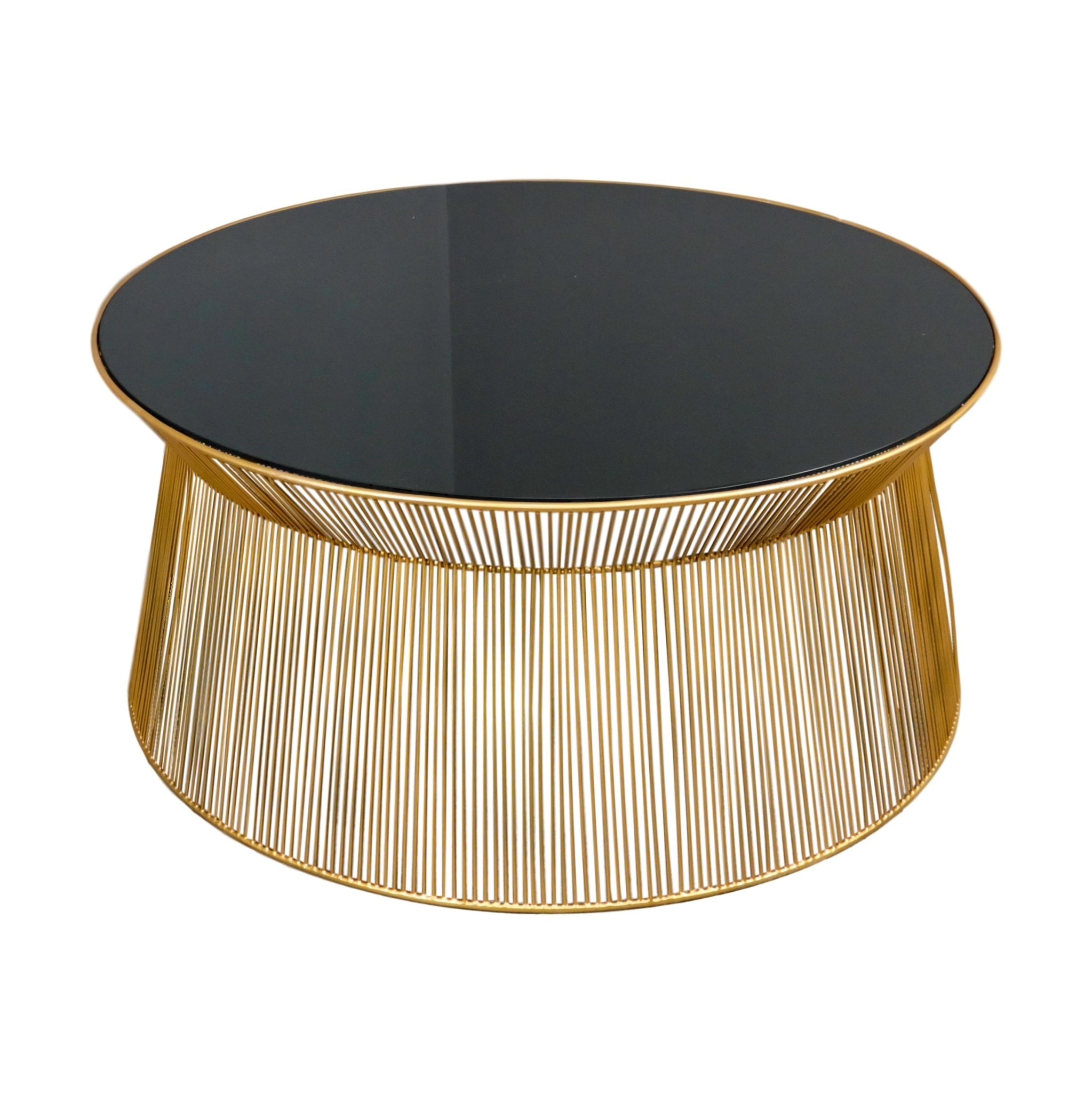 Native Home & Lifestyle Curve Coffee Table In Gold 90 x 90 x 41cm – Furniture & Homeware – The Luxe Home