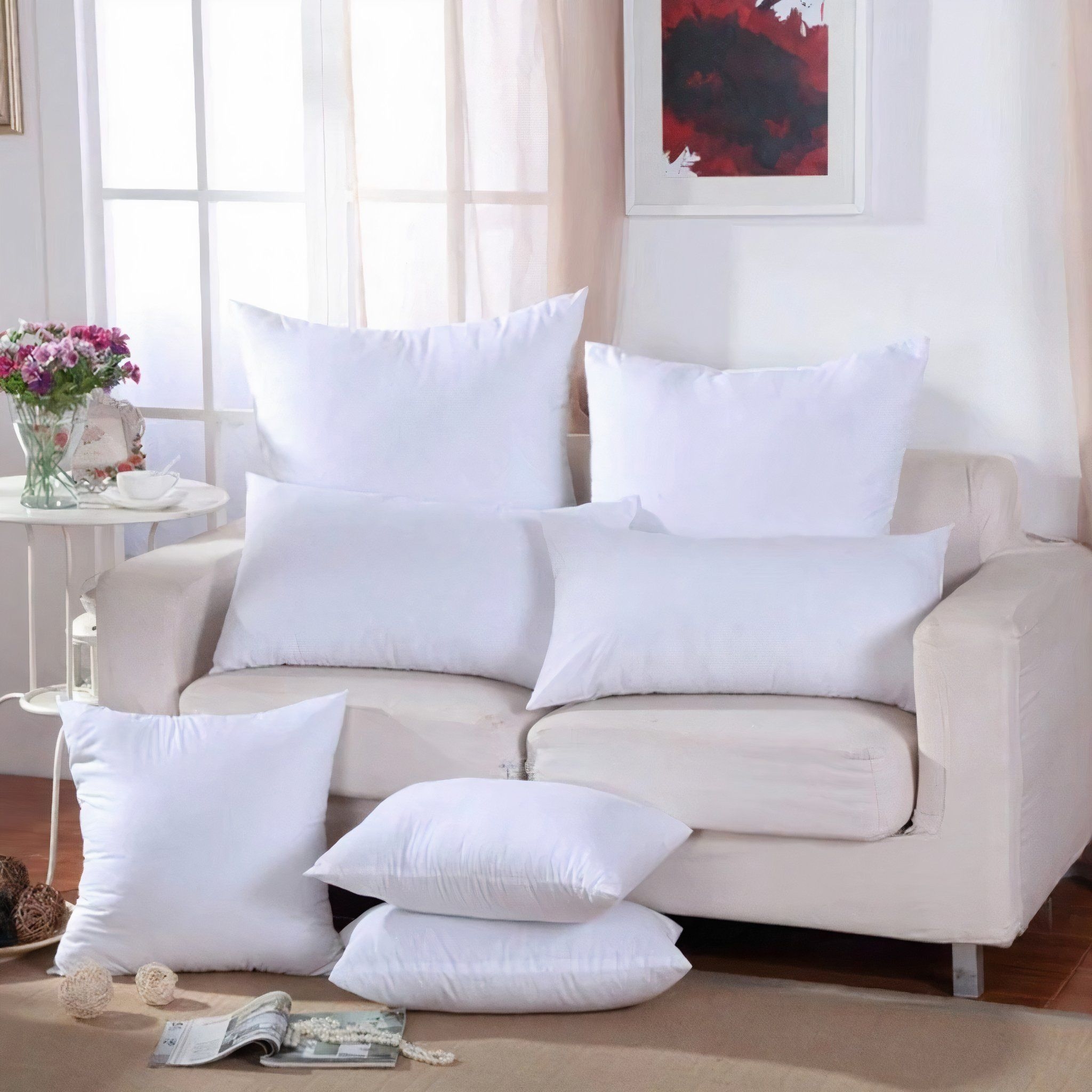 Cushion Inserts – White – 35 x 55cm – Cotton – The Trouvailles