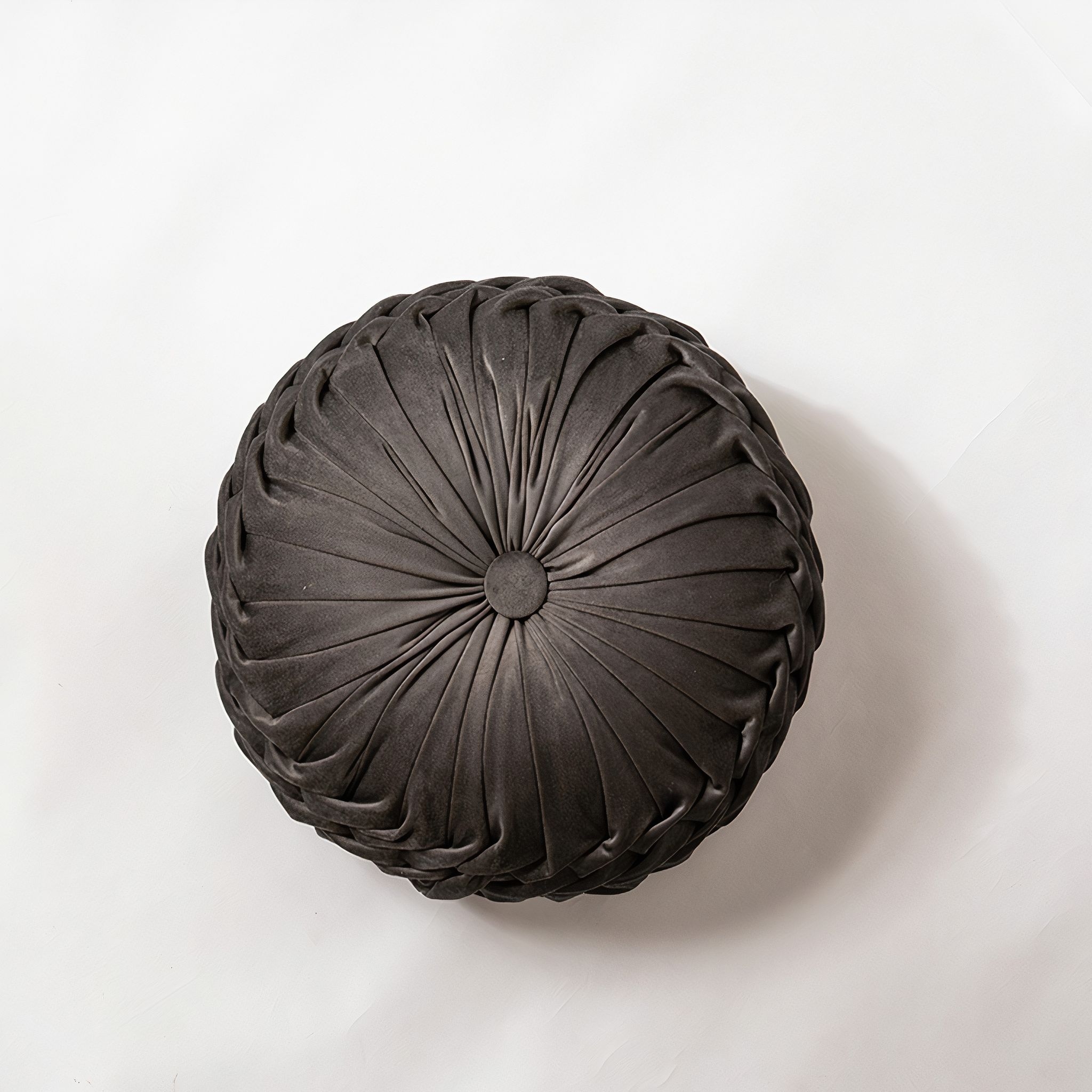 Pleated Velvet Cushions – Dark Grey – The Trouvailles