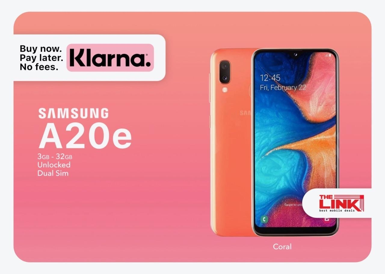 Brand New Samsung A20e, Dual Sim, 32GB, Unlocked – Coral