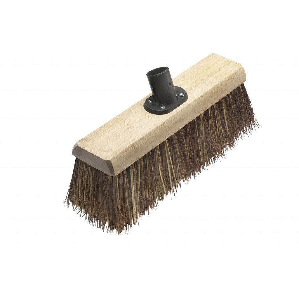 13″ Bass/Cane Stiff Hard Yard Brush Broom Head