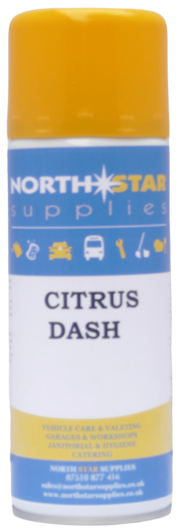 Dash Shine 400ml – Fragranced Dashboard Cleaner – North Star Supplies – Citrus – 1 – 12 Cans – North Star Supplies