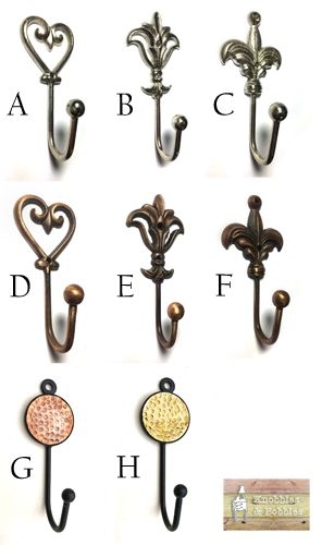 Knobbles & Bobbles – Decorative Hook – Heart – Silver – Iron / Silver – 12 x 5 x 4.5cm – Variant 18658