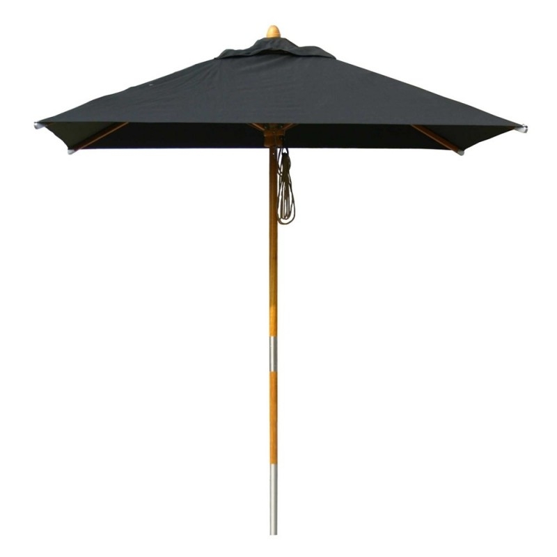 Deluxe Penumbra Wooden Parasol Black