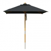 Deluxe Penumbra Wooden Parasol Black