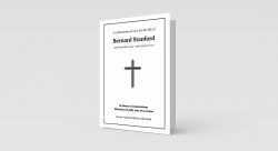 Funeral Order Of Service – Single Border With Cross Photo Personalised Design – High Quality Print – Heavy 300g Card – Qty (10x) – Memorial Booklet