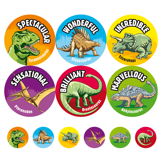 Brain Waves – Children’s Dinosaur Stickers – 360 Stickers Per Pack – Mw20 – Teacher & School Equipment