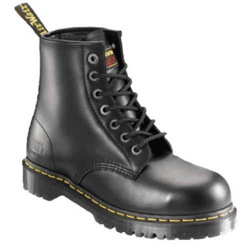 Dr Martens Industrial Black 7 Eyelet Safety Boots SB SRA – 10 – Slip/Water Resistant – PPE – Taft Safety Store