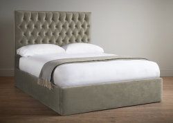 Portabello – Duchess King Bed – Silver Monaco Velvet King – High Quality Velvet – Grey – Chesterfield