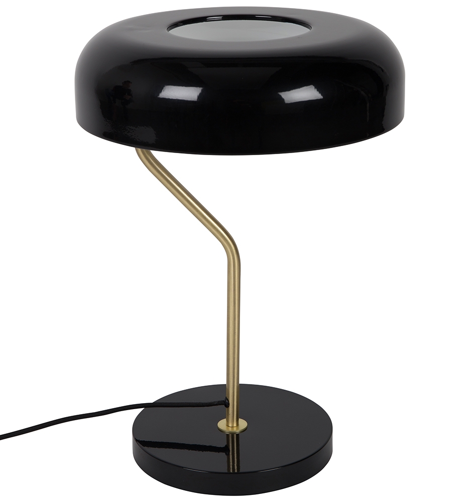 Dutchbone – Eclipse Table Lamp – Black – Black / Gold – Brass Plated Iron / Powder Coated Iron Shade –