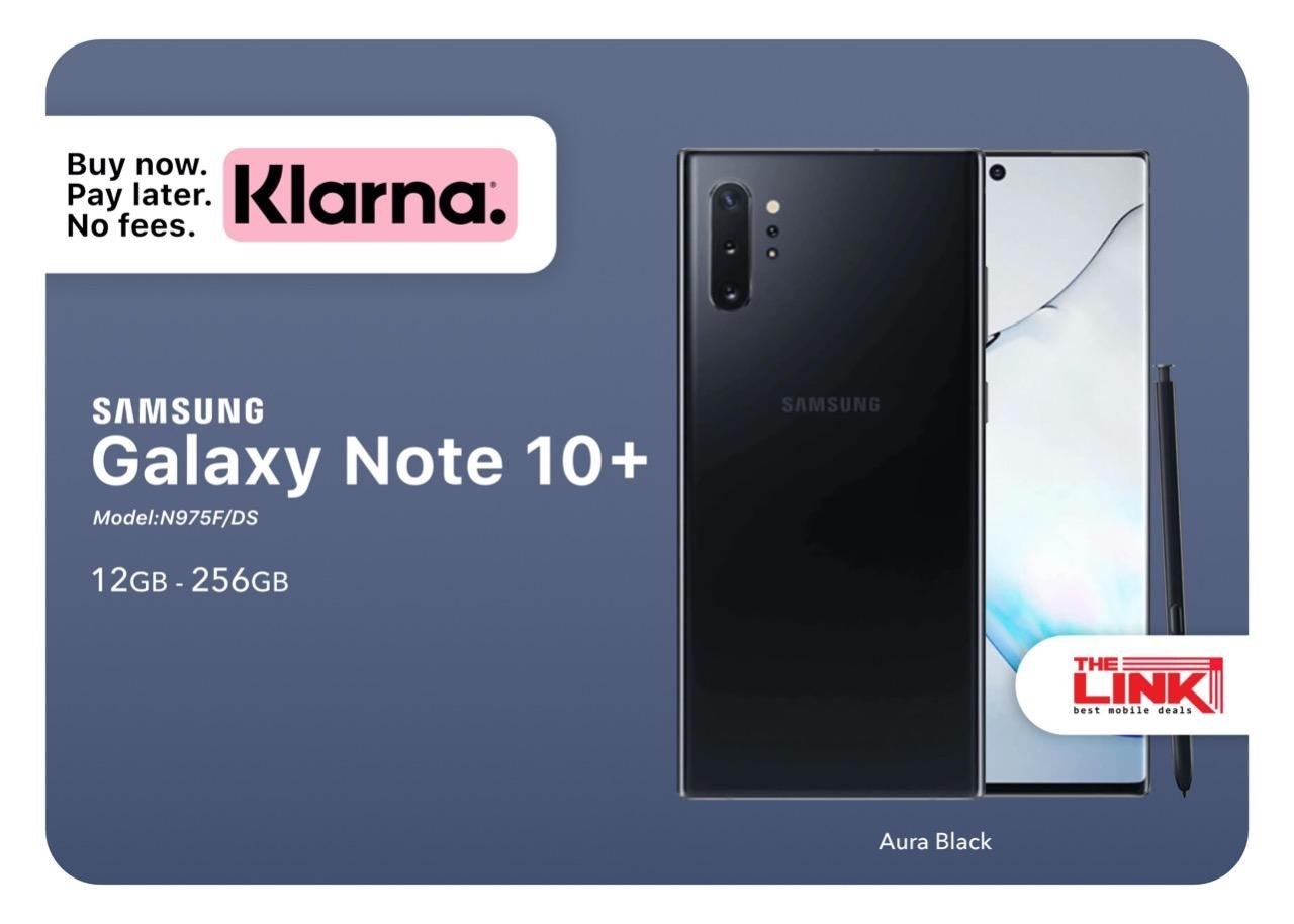 Brand New Samsung Galaxy Note 10 Plus, 256GB, Unlocked, 24 Months Samsung Warranty – Aura Black