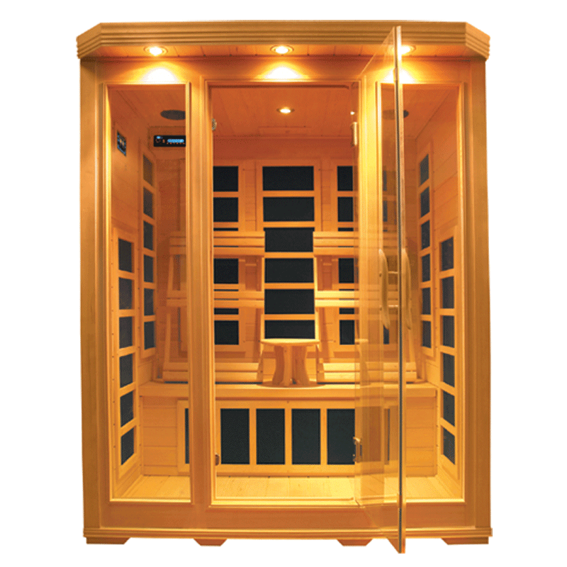 Three Person Infrared Sauna With Carbon Heaters