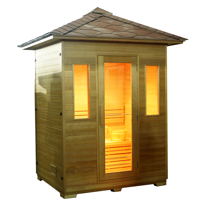 3 Person Outdoor Infrared Sauna With Carbon Heaters