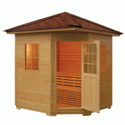 3 – 4 Person Outdoor Traditional Sauna With Wood Burning Stove
