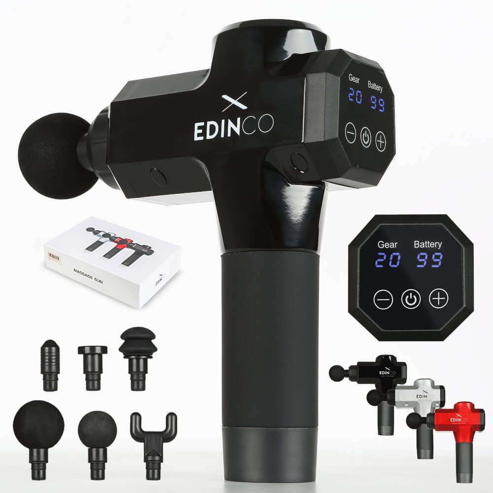 XL Strong Massage Gun -Premium Rechargeable Battery (Black) – Edinco