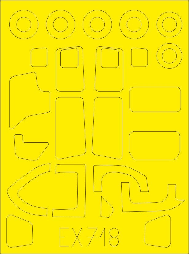 Eduard 1/48 Cessna O-2A Skymaster Paint Mask – # EX718 – Model Hobbies