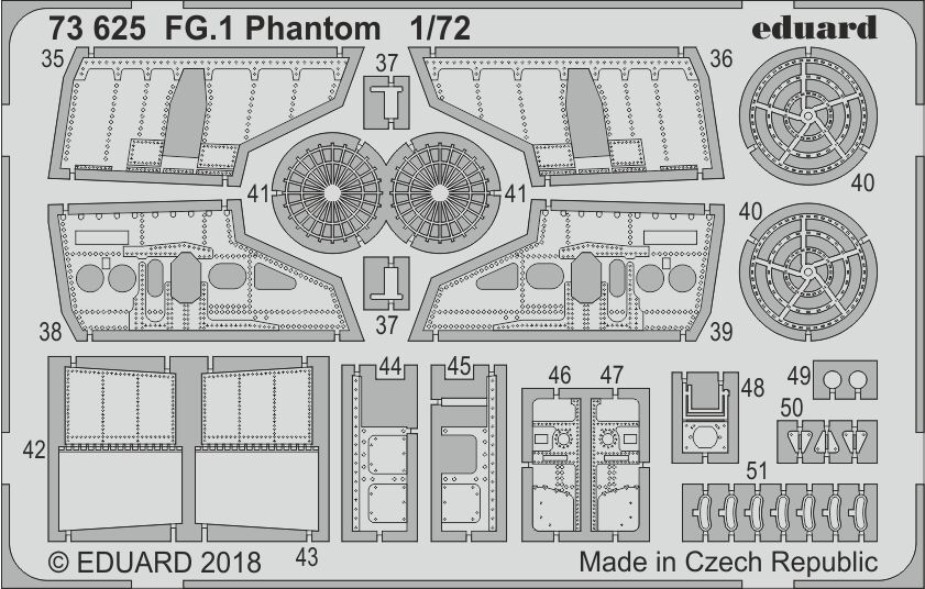 Eduard 1/72 McDonnell-Douglas FG.1 Phantom II Detail Set – # 73625 – Model Hobbies