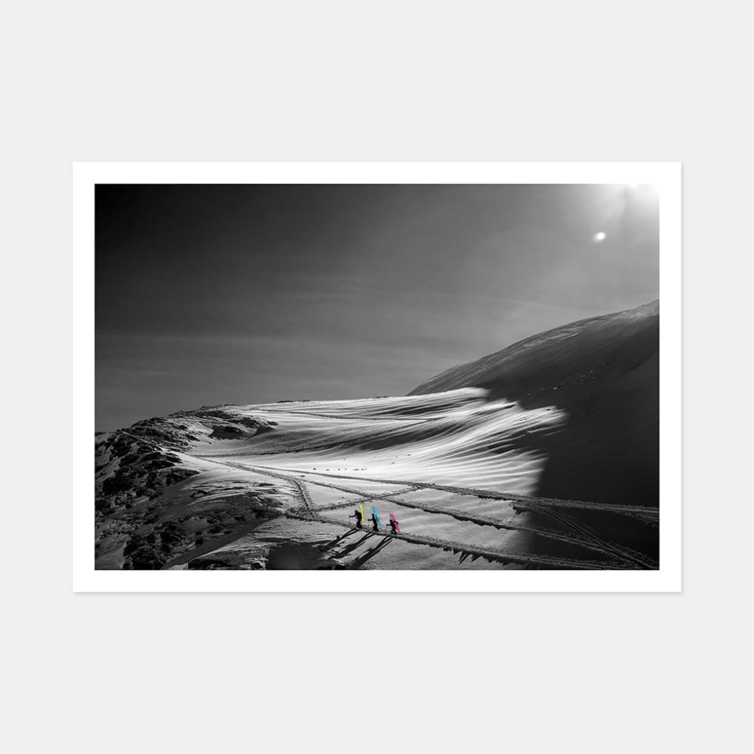 Electric Walk Ski Art Print, A2 (59.4cm x 42cm) unframed print – Powderhound
