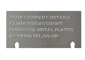 Metal embossed plate imprinter Model 4850