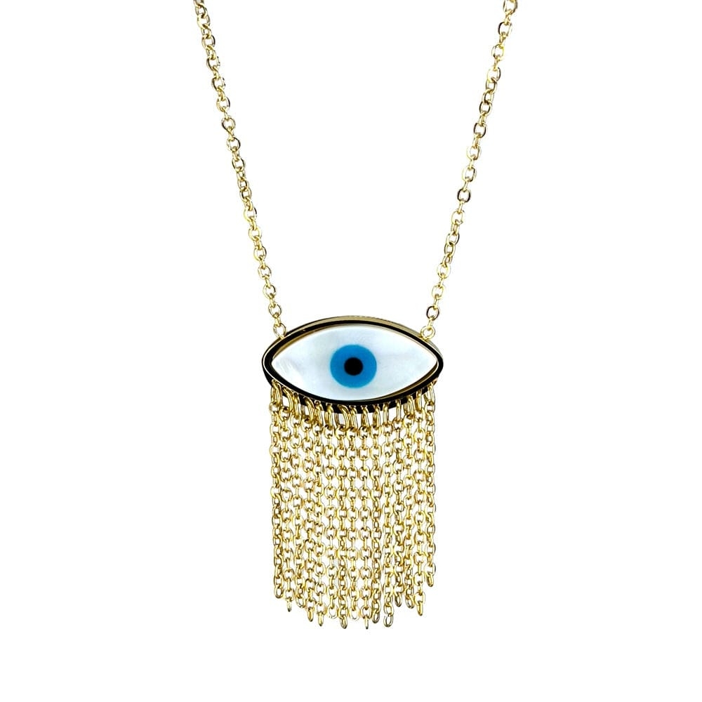 Evil Eye Chain Necklace 40+7cm – Gold – Ezavision
