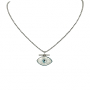 Evil Eye Necklace 40+5cm – Silver – Ezavision