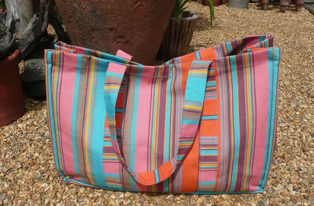 Extra Large Beach Bags – Slalom Blue Stripe