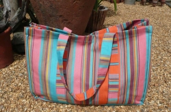 Extra Large Beach Bags – Slalom Blue Stripe