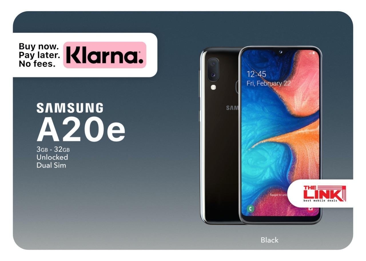 Brand New Samsung A20e, Dual Sim, 32GB, Unlocked – Black