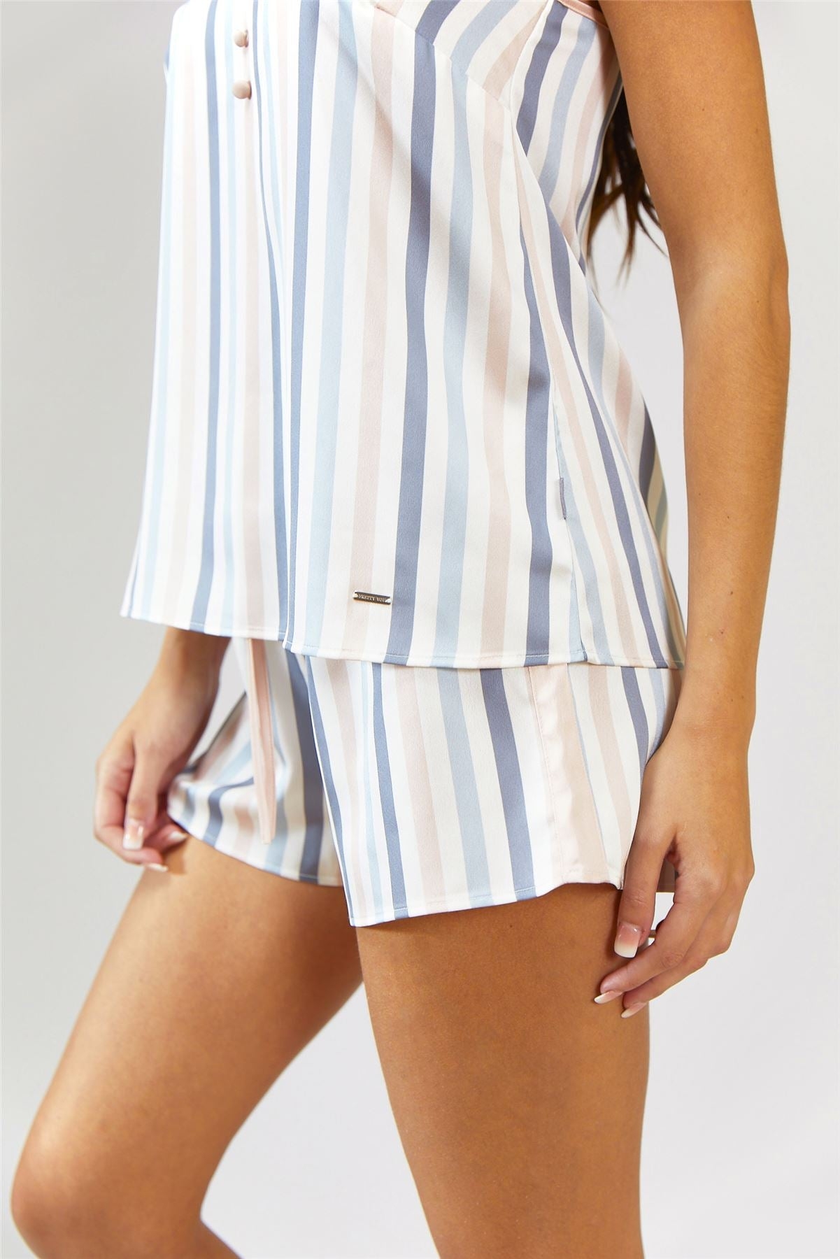 Candy Pyjama Shorts | Women’s Nightwear | Pretty You London UK 12-14 / Multi Stripe
