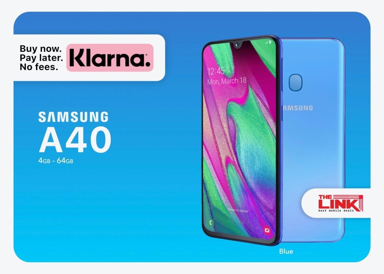 Brand Samsung Galaxy A40, Dual Sim, 64GB, Unlocked, 24 Month Samsung Warranty – Blue