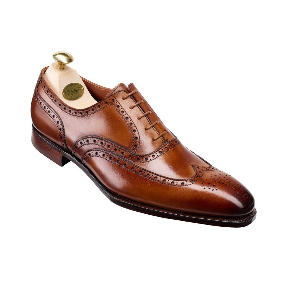 Crockett & Jones Mens Fairford Handgrade Oxford Brogue Shoes – Leather – 8.5 – Robert Old & Co