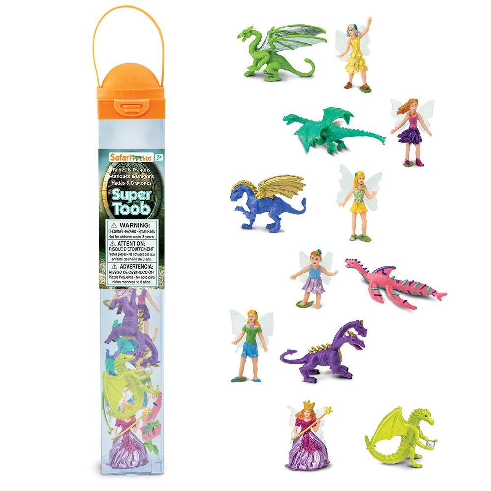 Safari Toob – Fairies and Dragons (12pcs) – Children’s Learning & Vocational Sensory Toys For Children Aged 0-8 Years – Summer Toys/ Outdoor Toys