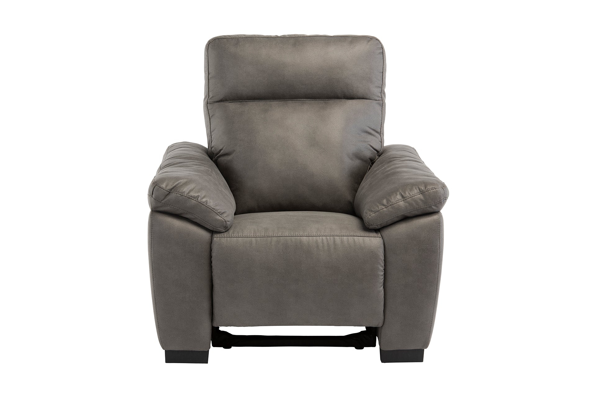 Farrell Full Electric Recliner In Soft Touch Fabric Armchair USB Port, Grey – Lc Living