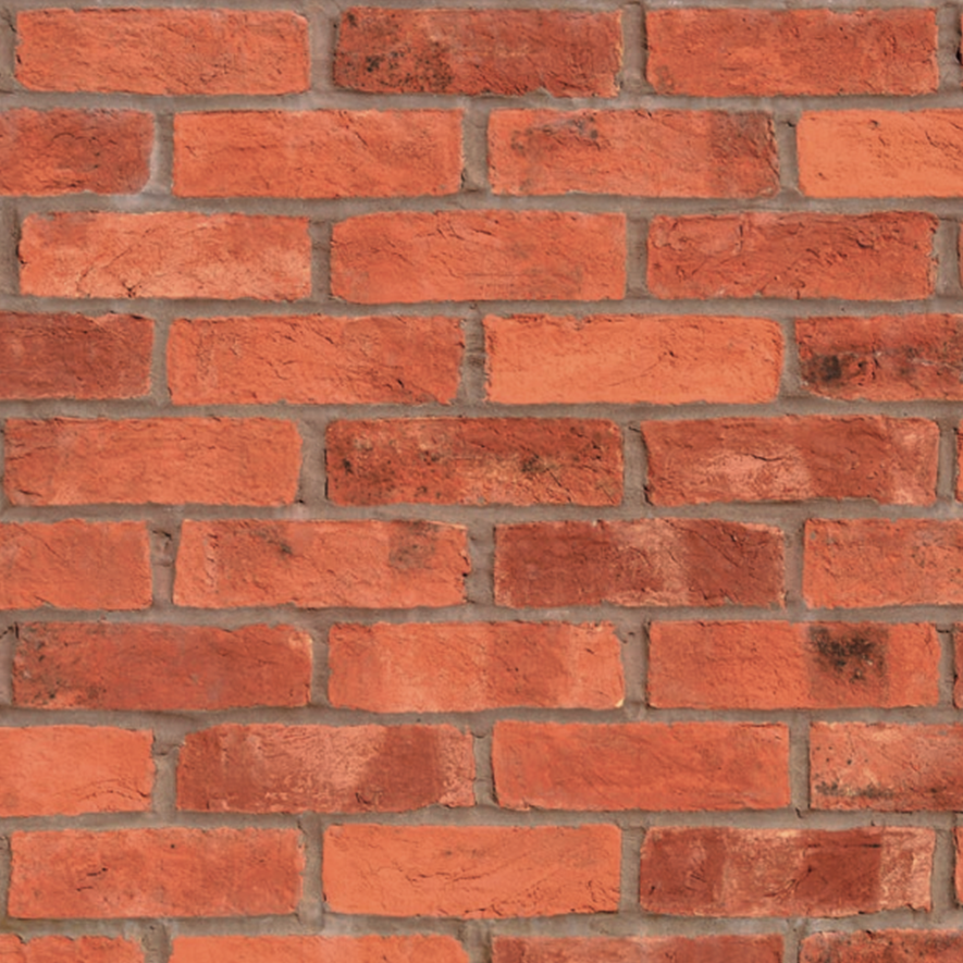 Farmhouse Orange Brick Slips – Corner Tiles – Individual – Reclaimed Brick Tiles