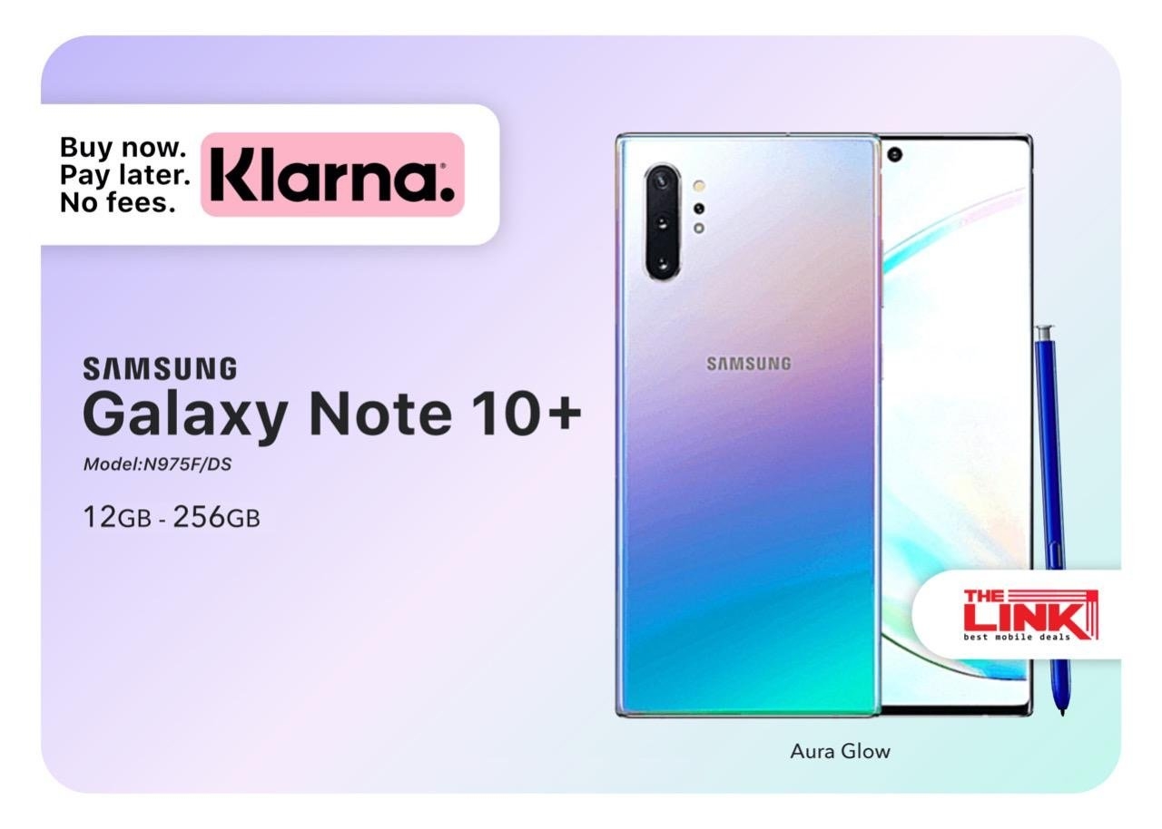 Brand New Samsung Galaxy Note 10 Plus, 256GB, Unlocked, 24 Months Samsung Warranty – Aura Glow