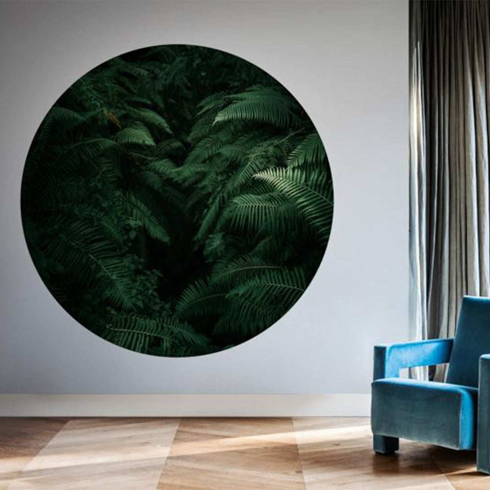 Wallpaper Circles Dark Fern photo style | The Design Yard 145 cm