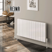 Casina Horizontal Aluminium Radiator – 600mm Height 660mm Width – Single – White – Bradleys Radiators