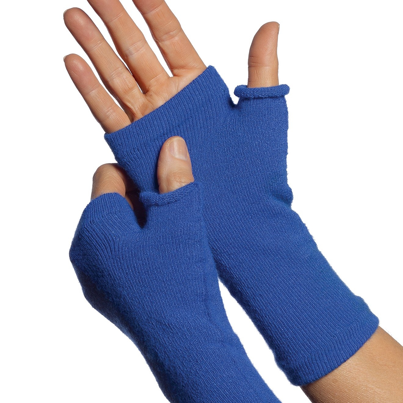 Fingerless Gloves – Protection for Hands – fragile skin – Royal Blue – Limb Keepers