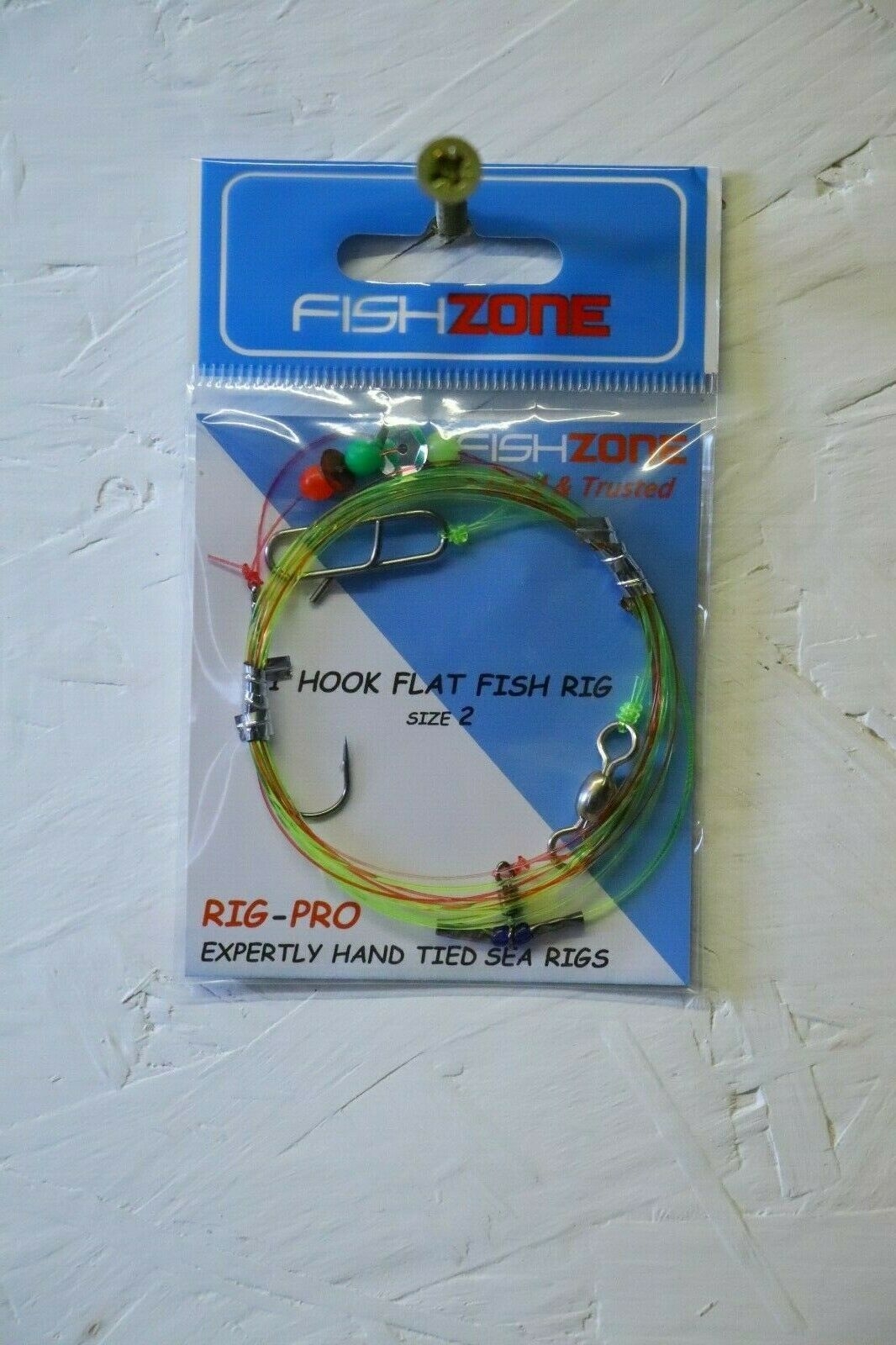 FishZone 1 hook Flat fish Rig size 2